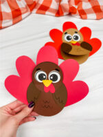 Easy Turkey Card Craft For Kids (Free Template)