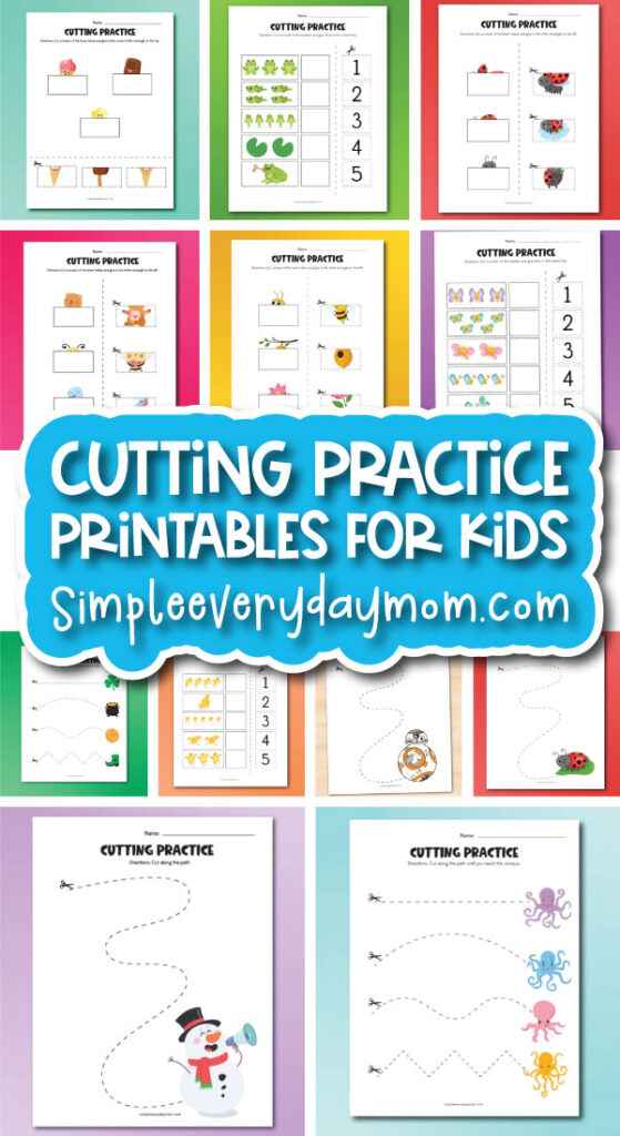 scissor practice printables for kids withe the words cutting practice printables for kids