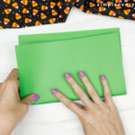 hand folding paper for Frankenstein card craft