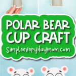 polar bear paper cup craft pinterest image