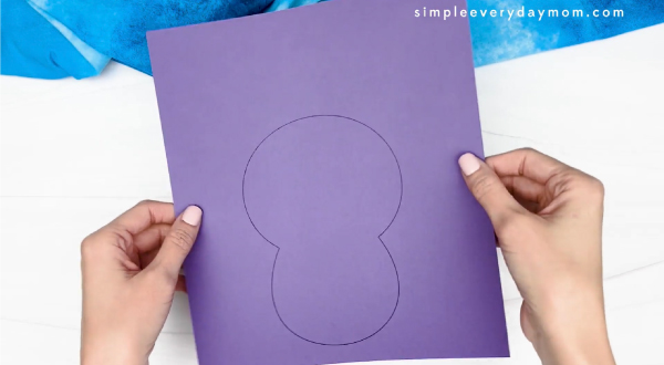 ripped paper snowman craft template