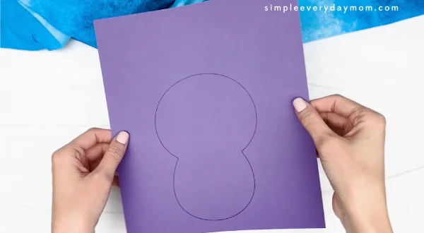 ripped paper snowman craft template