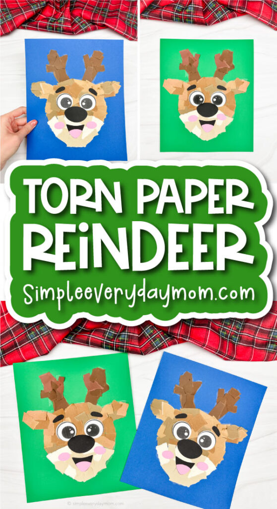 torn paper reindeer craft cover image