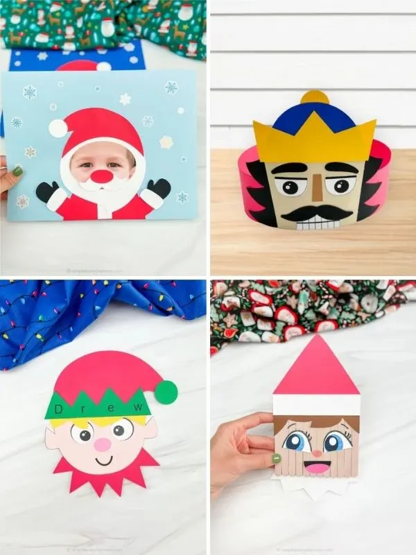 easy Christmas craft collage for kids 