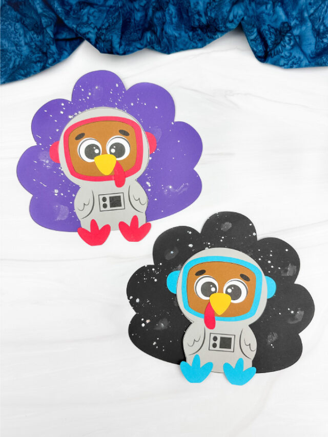 double photo of astronaut turkey