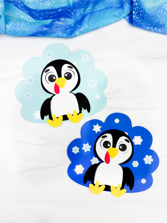 double craft of penguin turkey disguise two versions side by side
