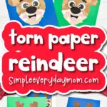torn paper reindeer craft pinterest image
