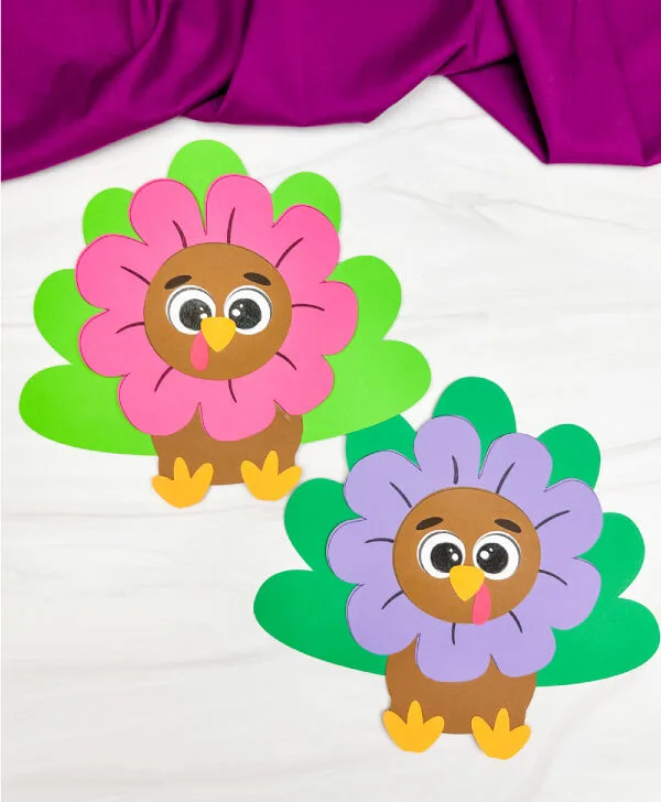 flower turkey disguise craft featured image