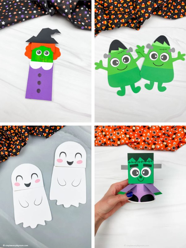 Halloween crafts for kids collage