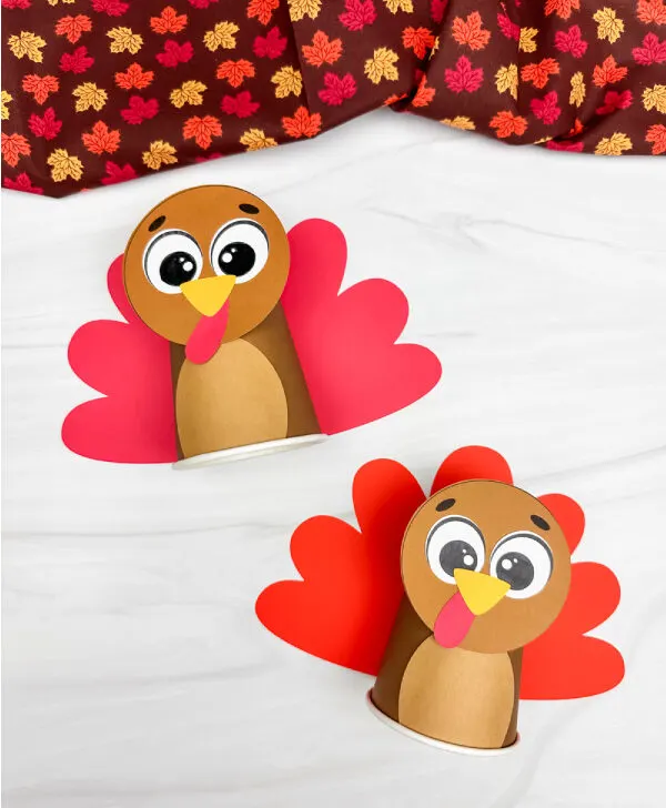 turkey paper craft double image side by side
