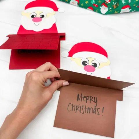 santa card image with message inside