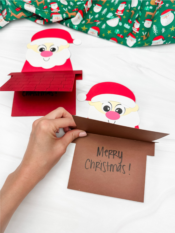 santa card image with message inside