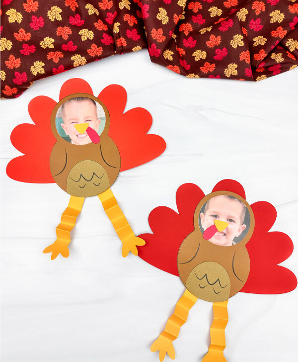 double image of photo turkey craft side by side