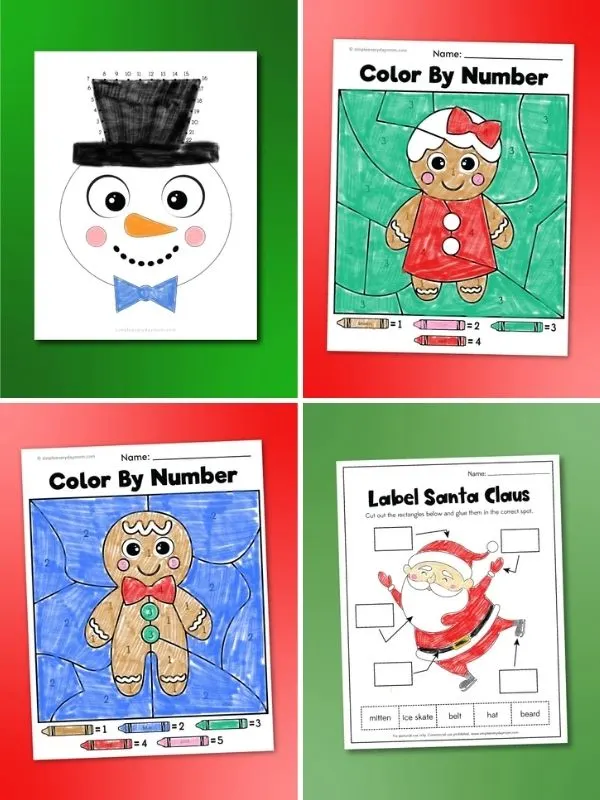 preschool Christmas collage image