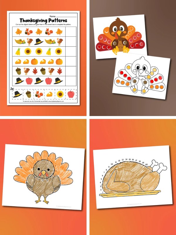 Thanksgiving activities collage