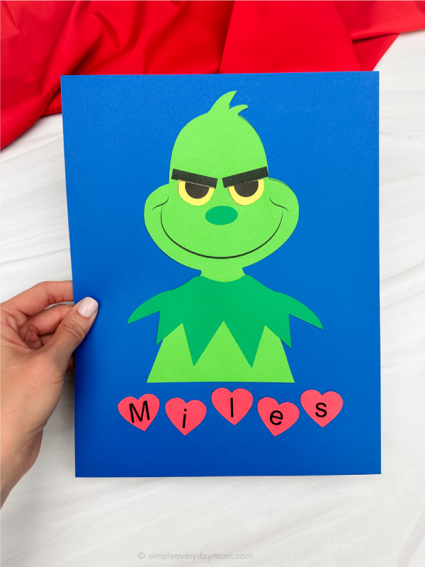 holding the grinch name craft image