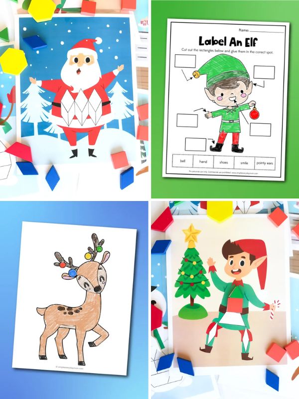 collage of cute christmas activities