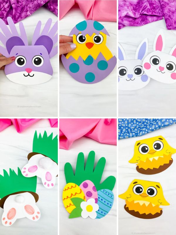 collage of Easter Card Crafts