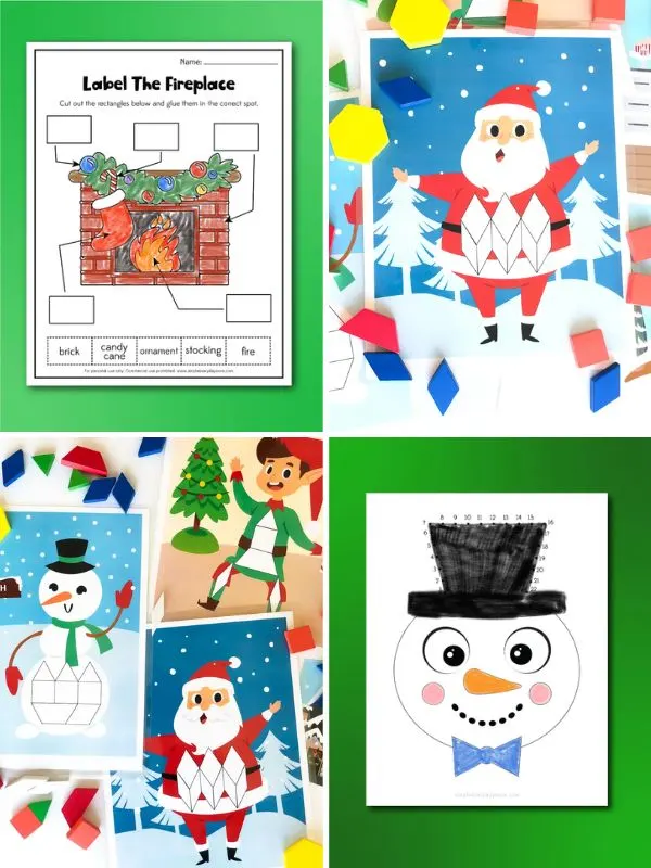 collage of Educational Christmas Activities