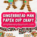 gingerbread man paper cup craft pinterest image