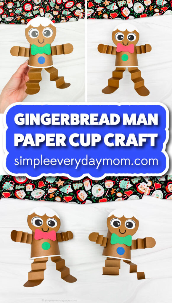 gingerbread man paper cup craft cover image