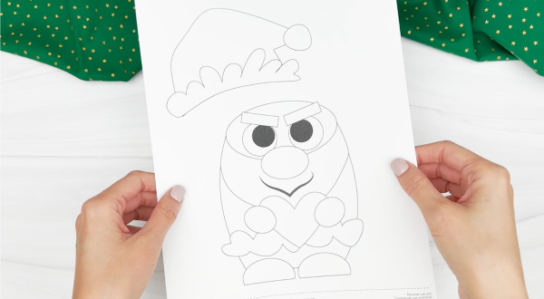 grinch gnome craft template