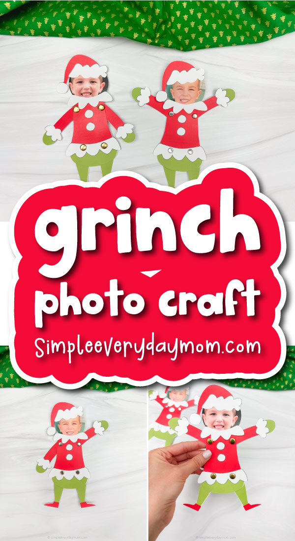 Cutest Grinch Photo Craft For Kids [Free Template]