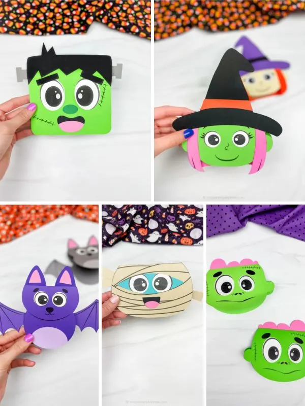collage of Halloween Card Crafts