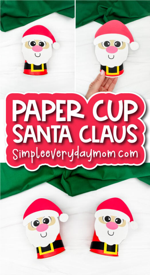 Easy Santa Cup Craft For Kids [Free Template]