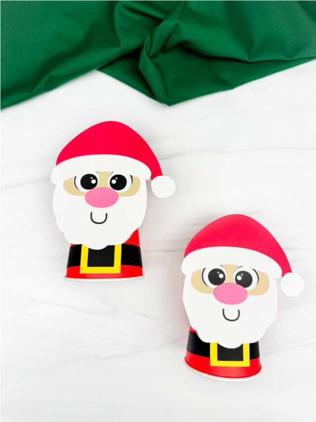Easy Santa Cup Craft For Kids [Free Template] Story