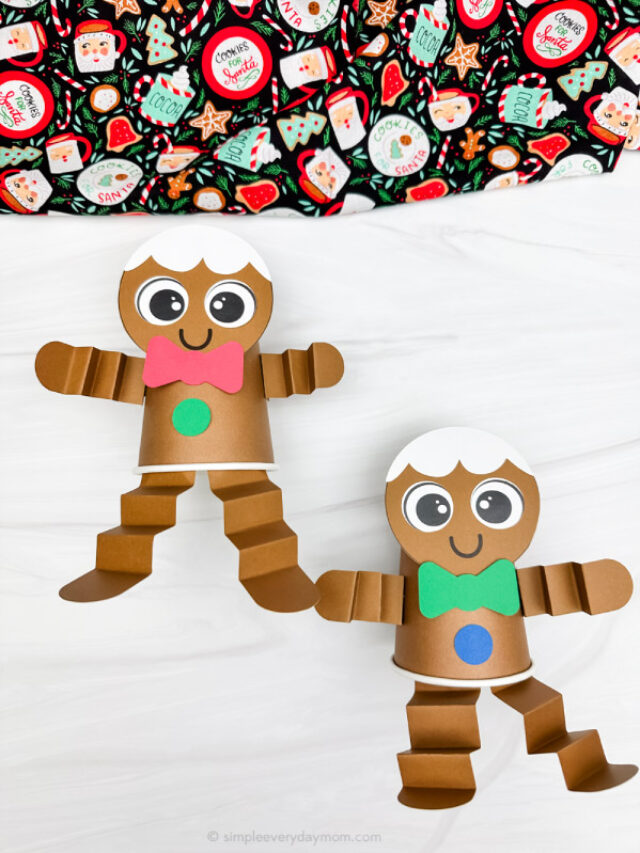 double image of gingerbread man paper cup