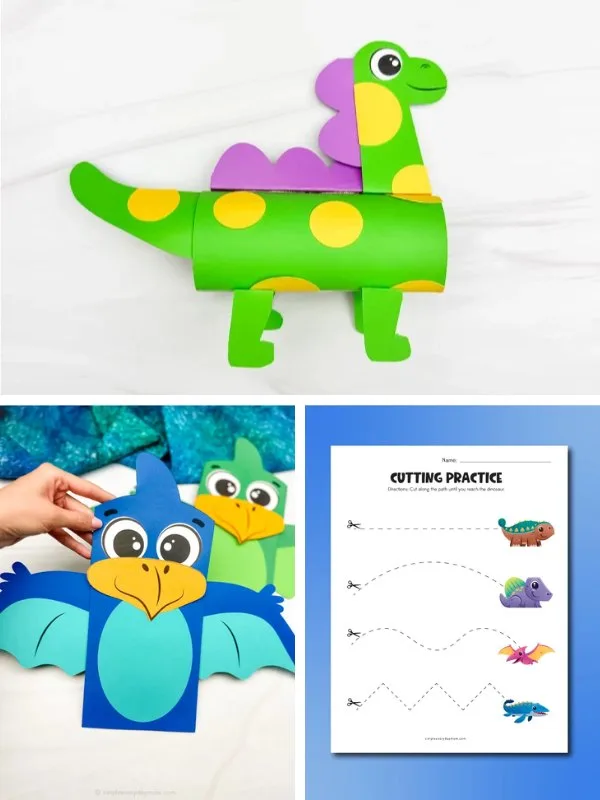 Dinosaur activities collage