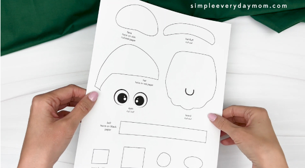 santa cup craft template