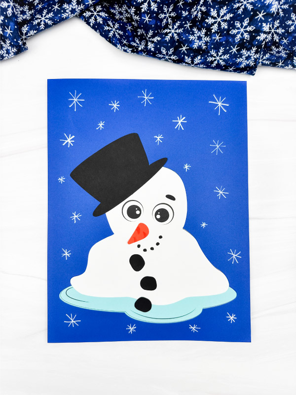 solo image of melted snowman craft