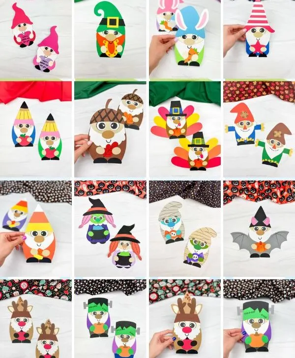 collage of gnome crafts featured image