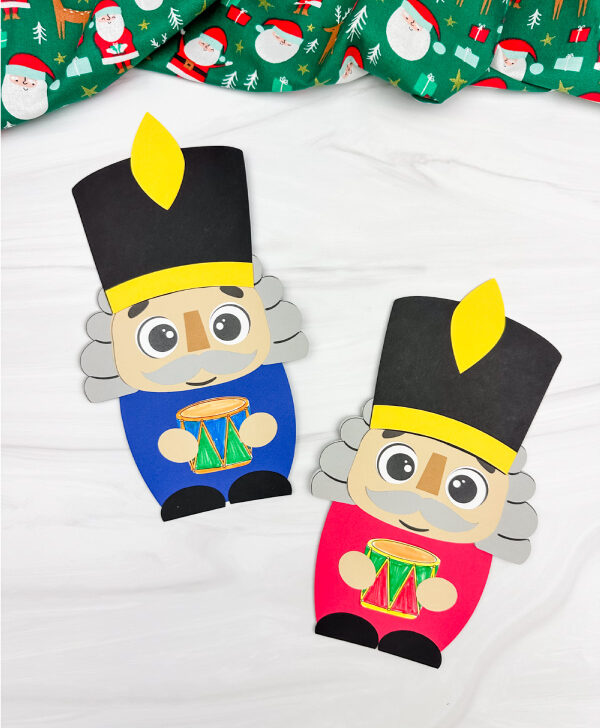 dual image of nutcracker gnome craft side by side