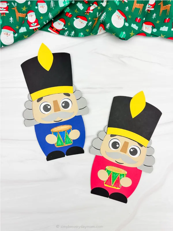 dual image of nutcracker gnome craft side by side