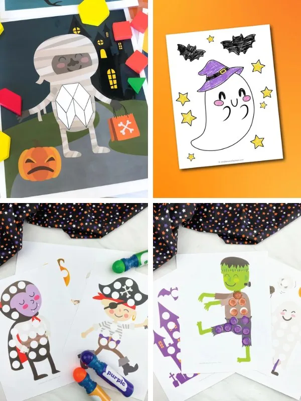 halloween activities collage