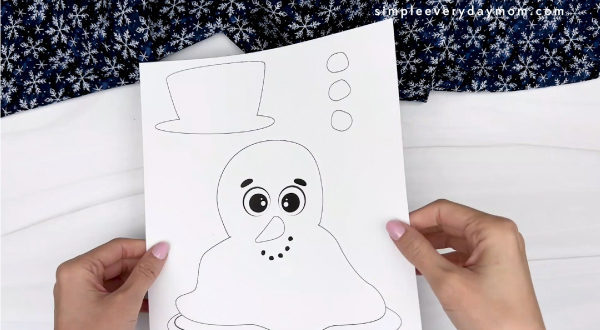 melted snowman craft template