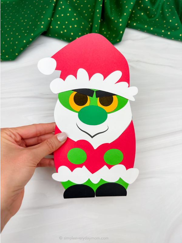 holding complete grinch gnome craft