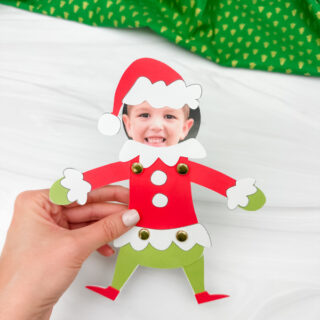 Cutest Grinch Photo Craft For Kids [Free Template]