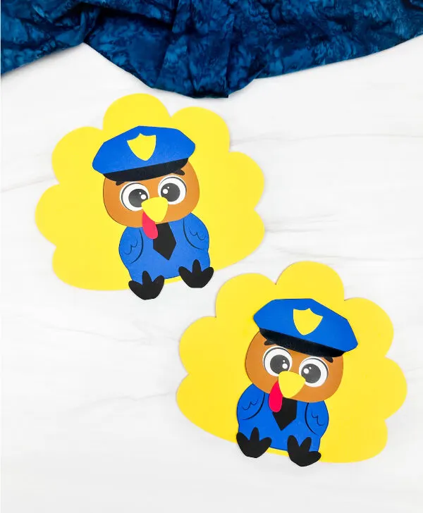 double image police officer turkey in disguise craft side by side