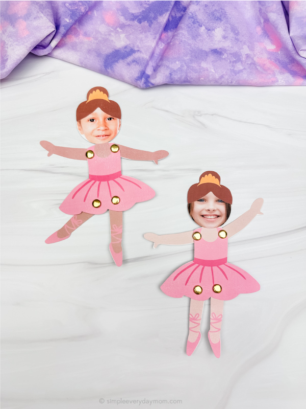 double image of ballerina photo craft