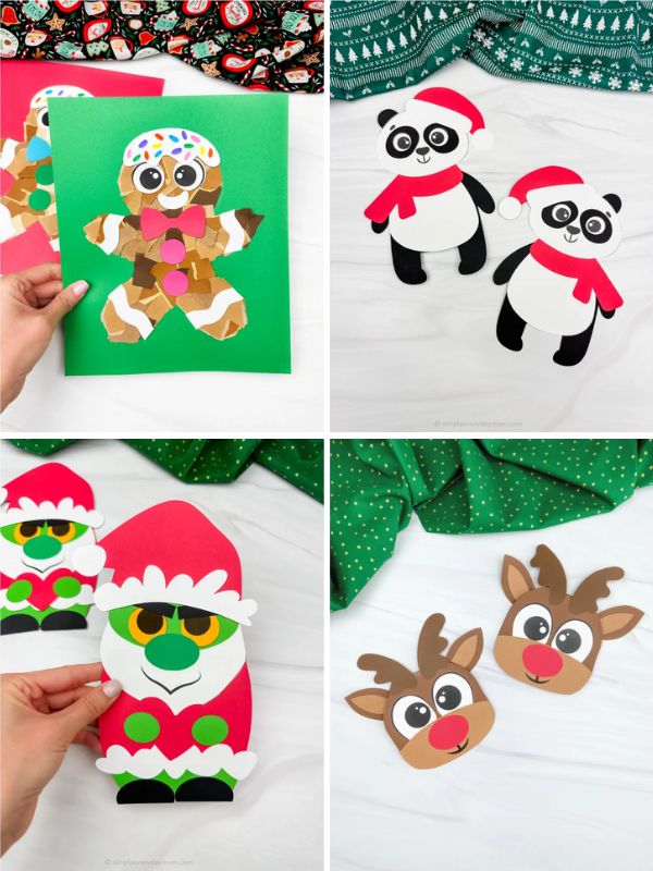 collage of Childrens Christmas Craft Ideas