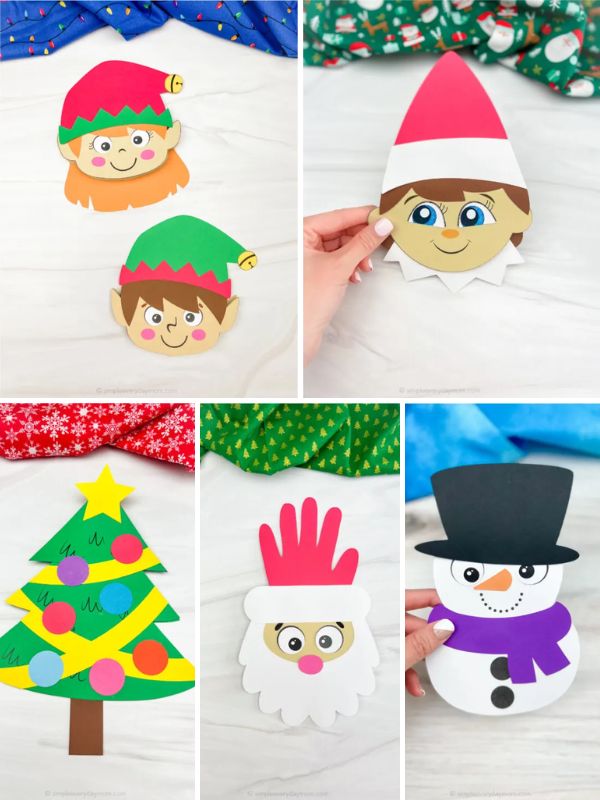 collage of christmas card crafts