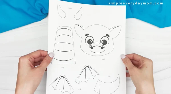 dragon paper cup craft template