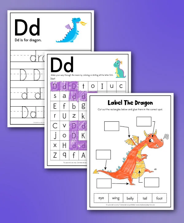 dragon worksheet featured image
