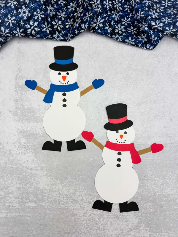 double image of how to catch a snowman craft