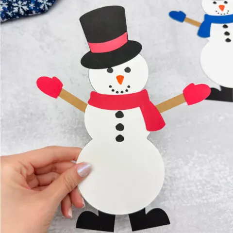 holding the how to catch a snowman craft