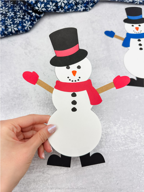 holding the how to catch a snowman craft